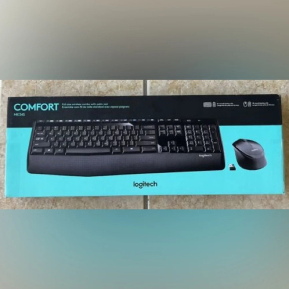 Logitech MK345 Black Keyboard and Mouse Combo COMFORT - Picture 1 of 6